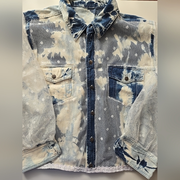 Refashioned Denim & Tulle Jacket (M/L) - Picture 7 of 16